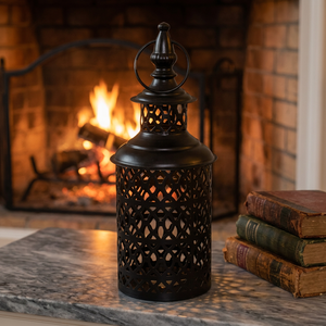 Decor Metal Lantern Matt Black Powder Coated Handmade Home Decoration Black Stylish Christmas - Product Image 2