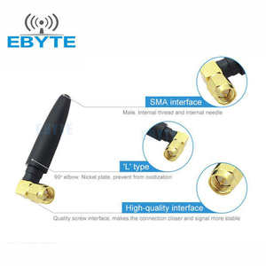 Ebyte TX433-JW-5 433MHz <b>RF</b> Black signal Booster 433mhz Small Rubber Antenna for <b>Wireless</b> Transmission <b>Module</b> Glue Stick Antenna - Product Image 5