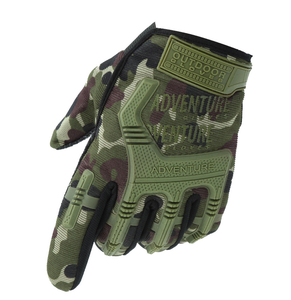DFC0624 Guantes de camuflaje baratos para exteriores, con dedos completos o medio dedo, venta al por mayor. - Product Image 1