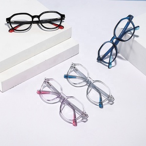 Chàng trai cô gái Unisex Vòng khung chống ánh sáng màu xanh kính cho trẻ em sinh viên không có độ ánh sáng phẳng kính TR90 khung quang - Product Image 4