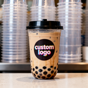 12/14/16/18/20/24OZ Disposable <b>Bubble</b> Tea Cups clear <b>Boba</b> Smoothie U-shaped Pp Pet Disposable Coffee Plastic Cup with Lids - Product Image 2