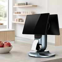 Terminal POS Android 15,6 Inci Layar Sentuh Kapasitif Ganda Mesin Kasir Sistem POS All-in-One Printer Prosesor Intel