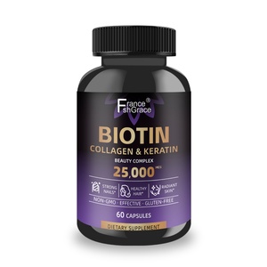 Suplemento para el Crecimiento del Cabello con Biotina, Colágeno, Queratina y Ácido Hialurónico, Complejo de Belleza para Piel y Uñas, 25000 Mcg, B1 a B7, 60 Cápsulas - Product Image 6
