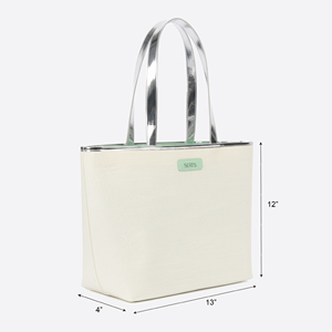 Sac fourre-tout minimaliste en lin, décontracté et polyvalent, pour le quotidien, réutilisable, sac de transport quotidien, trousse de toilette avec structure durable - Product Image 2