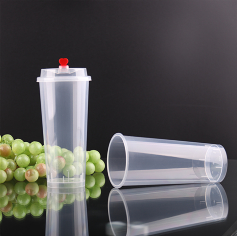 Дешевая заводская цена, одноразовая пластиковая упаковка, пластиковая прозрачная крышка и соломинка для молочного чая