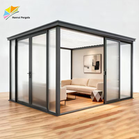 Pergola moderne en alliage d'aluminium - Gazebo de jardin résistant au vent avec options personnalisées