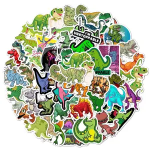 Fabriek Groothandel Goedkope Schattige Cartoon Dinosaurus Grafiek 3d Muur Dier Stickers Laptop Home Decor Met Nieuwe Stijl