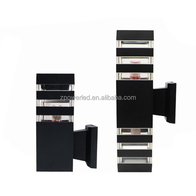 Square Aluminum Outdoor Indoor IP65 Waterproof E27 GU10 up Down Wall Light