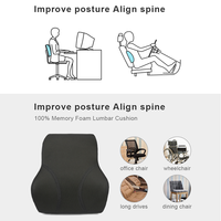 Coussin de dossier pliable en mousse à mémoire de forme pour chauffeur de bus Coussin de dos de chaise de soutien lombaire pour soulager la douleur