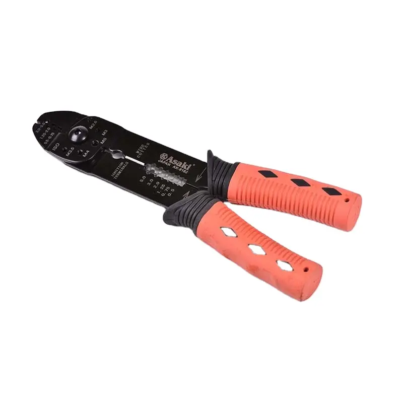ASAKI AK-9102 5 in 1 Wire Stripper Pliers Multi-use Cable Stripper Wire Cutter Crimping Tool Manual Pliers Alloy Steel