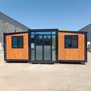 NanhuMovable Foldable Container House Expandable Container Room 20 Ft Two Wings Expandable House Prefabricated House 3 Bedrooms