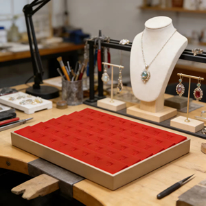 Expositor de Anillos Personalizado, Soporte de Exhibición para Joyería, Anillos y Pendientes, Set de Exhibición de Joyería, Bandeja para Anillos para Bodas - Product Image 2