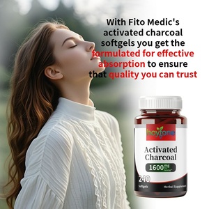 Gélules molles émulsionnées <span class=keywords><strong>de</strong></span> <span class=keywords><strong>charbon</strong></span> actif 1600mg, formule pure, soutien au confort digestif, pour adultes, biologique, marque privée OEM - Product Image 3