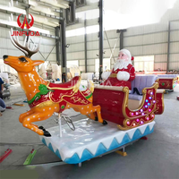 Train électrique de Noël pour enfants sur rail, thème fête foraine, petit train de Père Noël pour parc d'attractions, à vendre
