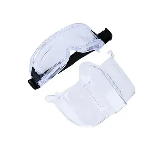 Two sides Anti Fog PC Faceshields Plastic Protective Visor with Glasses Frame