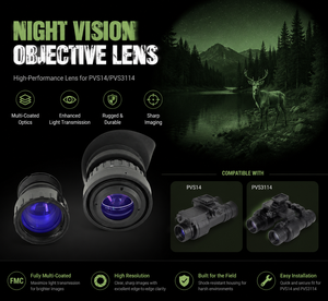 Gruppo Lenti Obiettivo per Visione Notturna Compatibile con YJGX PVS-14, Alta Risoluzione, Bassa Distorsione, Lente Ottica Leggera per NVG - Product Image 2