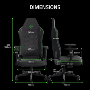 <span class=keywords><strong>Silla</strong></span> de Juego Ergonómica <span class=keywords><strong>Razer</strong></span> <span class=keywords><strong>Iskur</strong></span> V2 X al por Mayor: Soporte Lumbar Integrado - Base de Asiento Ancha - Product Image 5