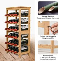 Étagères de rangement pour vin BH à 6 niveaux, porte-bouteilles sur pied avec plateau pour cuisine, bar, salle à manger, salon