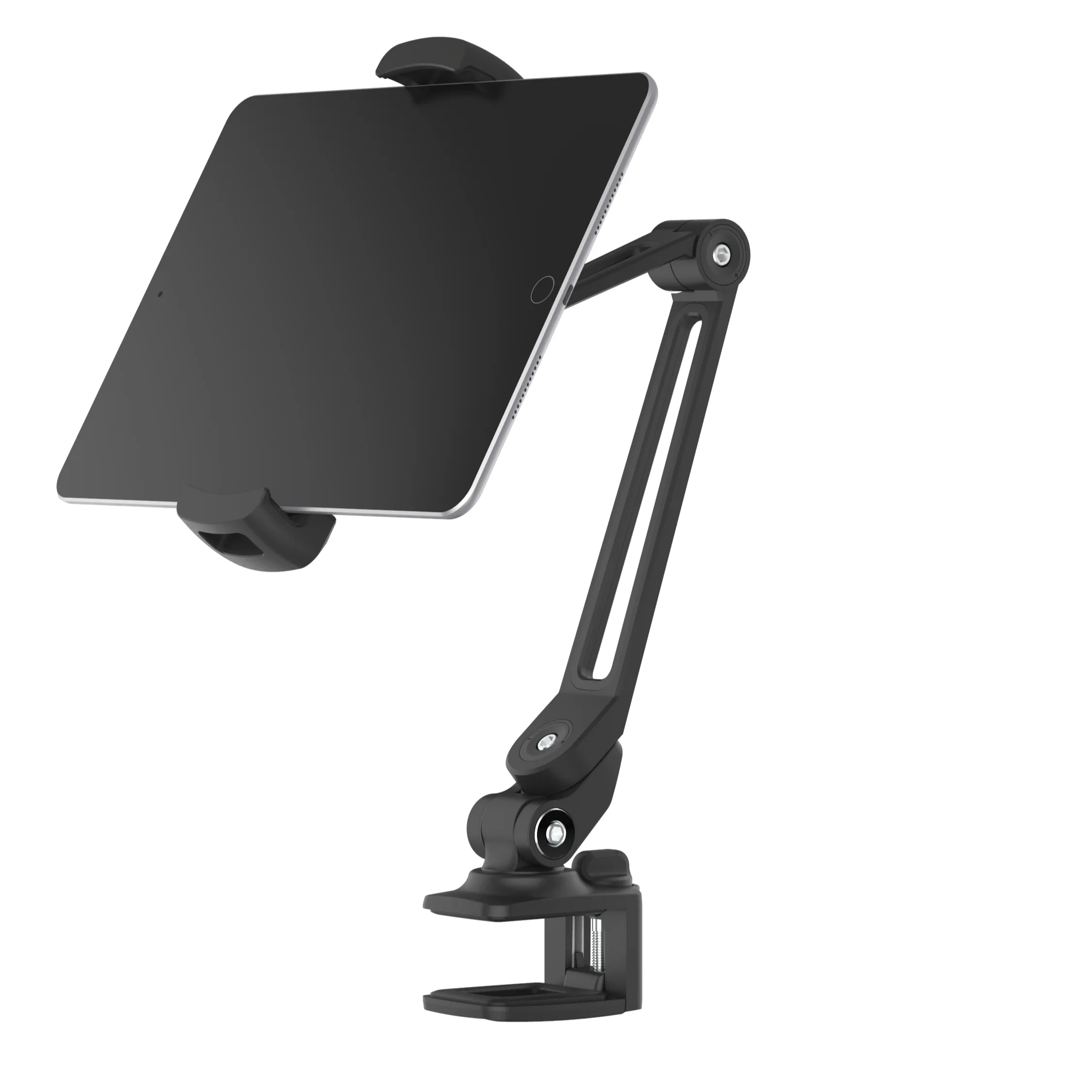 Universal clamp base long arm aluminum adjustable tablet holder phone mount phone accessories pad holder good quality