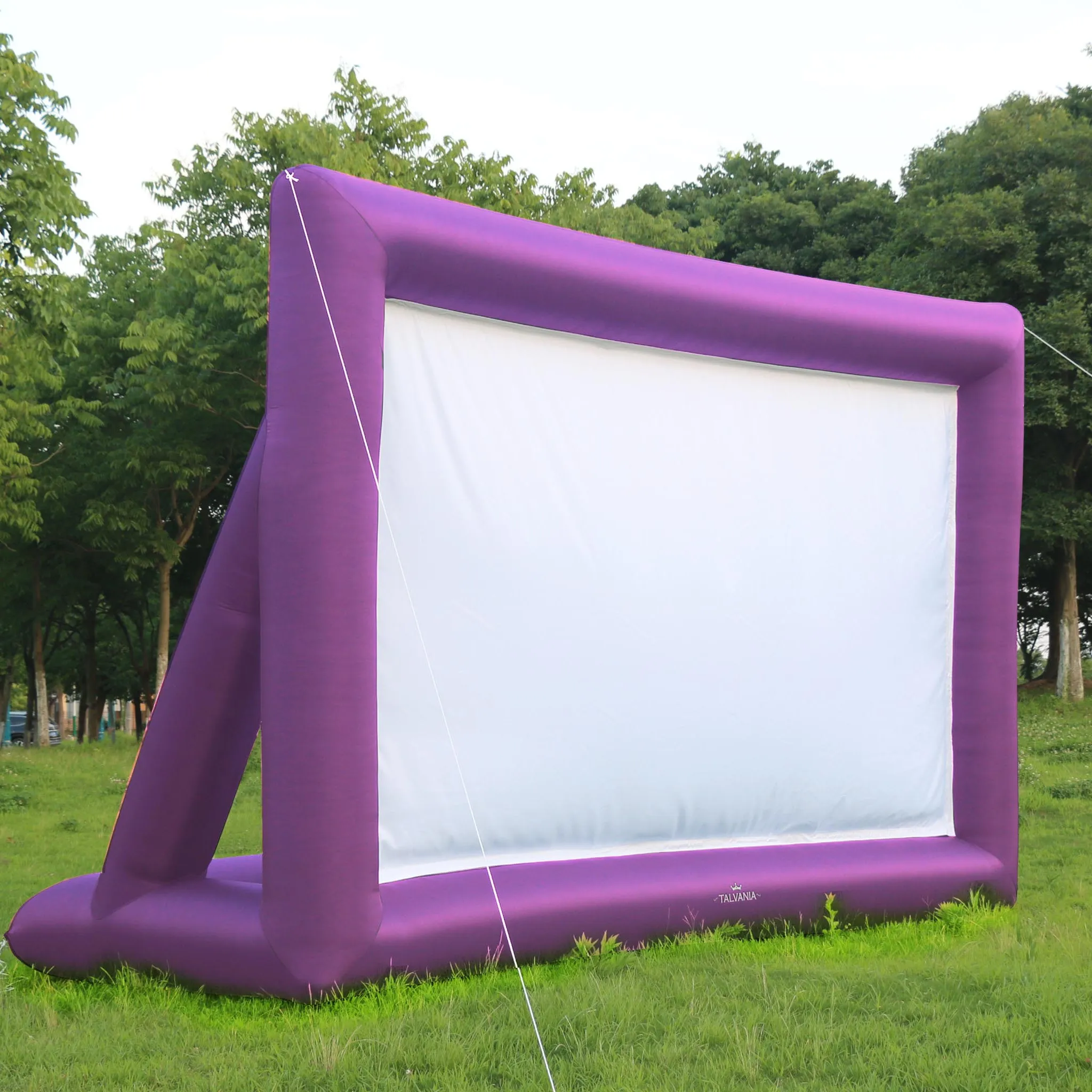 Écran de Projection avant et arrière gonflable violet, 2 pièces, vente en gros