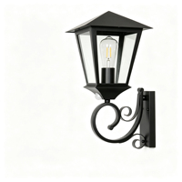 Applique murale extérieure vintage en fer, étanche IP65, avec détecteur de mouvement automatique, ampoule E27 à économie d'énergie, pour entrée de villa, couloir, jardin