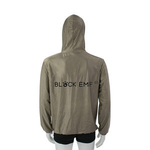 Blok Emf 100% Zilveren Vezel Heren Hoodie,5G Wifi Rf Bescherming Luxe Stralingsbescherming Kleding - Product Image 4