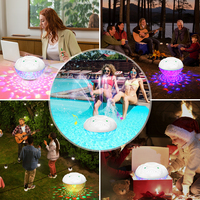 IP68 étanche coloré son stéréo LED rvb fontaine lumière 10W bain à remous 3 en 1 sans fil Portable flottant piscine fontaine haut-parleur
