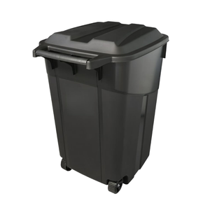 Poubelle à roulettes en HDPE noir de 660 L - Utilisation intérieure/extérieure écologique - Prix direct usine du fabricant turc - Product Image 1