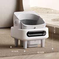 Litière automatique pour chat, grande capacité, protection de sécurité, nettoyage automatique, contrôle par application, contrôle des odeurs, pour plusieurs chats, OEM