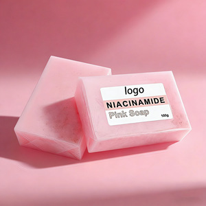 Savon rose à la niacinamide 100g, nettoyant blanchissant pour le visage, nettoyage en profondeur, éclaircissant, hydratant, pour le visage et le corps, pour les soins quotidiens de la peau - Product Image 1