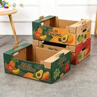 Caja de Regalo Plegable de Papel Grueso con Estampado en Caliente Personalizado, Cartón Reciclable Resistente a Impactos para Empaque de Aguacates Frescos al por Mayor y al Detal