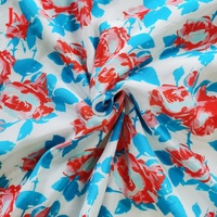 Tissu en Chiffon de Soie Imprimé Numérique Floral de Haute Qualité 100% Viscose pour Vêtements de Mode