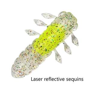 Kit de leurres souples en silicone de haute qualité, 5,5 cm, 4,6 g, effet cigale, coulants, pour la pêche en eau douce et salée, pour achigan, <span class=keywords><strong>brochet</strong></span>, poisson-chat, matériel de pêche hivernal - Product Image 3