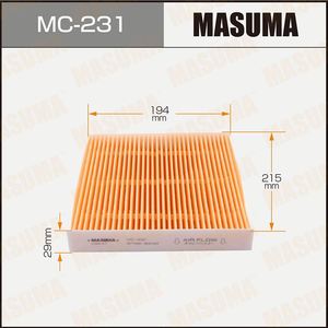 Masuma MC-231 <span class=keywords><strong>cabin</strong></span> Lọ<span class=keywords><strong>c</strong></span> và bộ lọ<span class=keywords><strong>c</strong></span> không khí W223 Tương thích cho Honda cho Civic cho TOYOTA điều kiện - Product Image 2