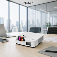 Projecteur laser à courte focale Note 1 C500WST 3LCD 3300 Lumens 1080P 4K avec haut-parleurs intégrés pour l'éducation professionnelle