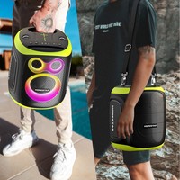 HOPESTAR Party 130 120W, enceinte portable sans fil de grande puissance pour l'extérieur, Bluetooth BT5.4, enceinte pour guitare et basse avec deux microphones