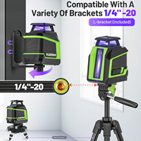 Niveau laser portable Huepar D011CP violet, 5 lignes, mini, vertical 360 degrés, horizontal, avec mode stroboscopique, réglage de la luminosité