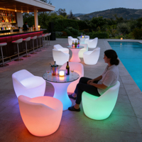 Ensemble de mobilier de bar lumineux et tendance, table et chaise pour lounge à chicha, 16 couleurs, télécommande sans fil, IP65, pour extérieur, hôtel, fête