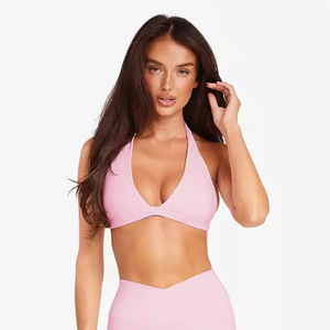 <span class=keywords><strong>Reggiseno</strong></span> Sportivo ad Alto Impatto per Donna con Collo Halter, Scollatura a V, Schiena Aperta, Morbido, Flessibile, ad Asciugatura Rapida, con Imbottitura Integrata - Product Image 6