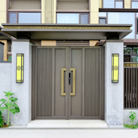 Puerta de Seguridad Corredera Retráctil Eléctrica Automática de Aleación de Aluminio Ecológica para Apartamentos, Centros Comerciales, Escuelas, Hoteles e Industrias
