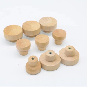 Poignées de meubles en bambou et en bois Feihao, diamètre 30 mm, 35 mm, 40 mm, forme champignon, pour portes et tiroirs - Product Image 1