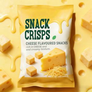 Sacs alimentaires en plastique personnalisés en stock, refermables, pour crevettes, bandes de crevettes, pop-corn, chips de pommes de terre, chips de bananes, emballage alimentaire en plastique - Product Image 2