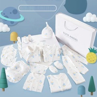 Lot de 19 ou 24 pièces de vêtements pour nouveau-né en coton 100 %, coffret cadeau de naissance pour bébé, vente en gros