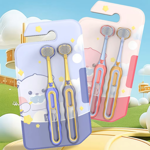Vente en gros de brosses à dents pour enfants à 3 faces, design triple face, taille standard, poils doux, nettoyage de la bouche à 360 degrés - Product Image 5