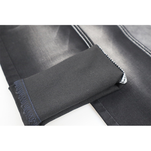 Oem ODM đen đen bông polyester TR Twill denim vải <span class=keywords><strong>c</strong></span>ăng dệ<span class=keywords><strong>t</strong></span> jeans Denim - Product Image 5