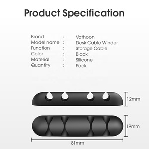 Cable Holder Clips <strong>Desk</strong> Cable Organizer Cord Wire Management for USB Cable Power Cord PC Office - Product Image 6