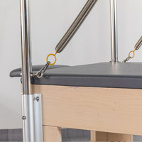 Cama Reformer Cadillac de Acero Multifuncional con Torre Completa y Mesa de Trapecio de Madera para Pilates y Ejercicio Corporal