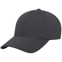 Casquette Snapback Personnalisée avec Logo OEM, Tissu Artisanal, Perforations Laser, 6 Panneaux, Performance, Polyester Spandex, Vente en Gros pour Gym et Course à Pied