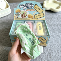 Jouets à presser en slime croquant au chocolat et au beurre, texture moelleuse, forme patte de chat, texture croquante, best-seller, vente en gros, fabricant