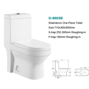 MARACHI Thị Trường Ả Rập Saudi Hình Vuông Tròn Đường Kính Lớn 10Cm Xả Trực Tiếp/Siphon Nhà Vệ Sinh Một Mảnh Bằng Gốm - Product Image 5